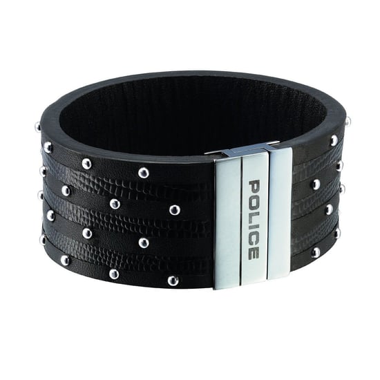 Police: "Avenger" Black Leather Watch