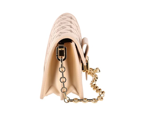 Louis Vuitton Dauphine East West Broderie Anglaise Handbag in Beige Calfskin Leather - Image 2