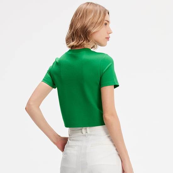 Crop t-shirt med Typo-tryck - Image 4