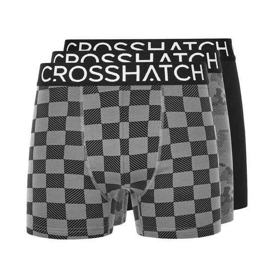 Crosshatch Heren Bresler Boxershorts (Set van 3) (Zwart) - Image 1