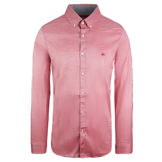 Lacoste Slim Fit Mens Pink Oxford Shirt
