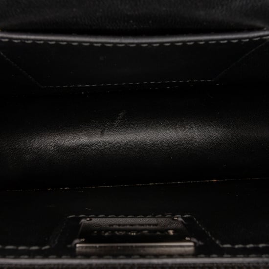 Vintage Bvlgari Serpenti Diamond Blast Leather Crossbody Bag Black - Image 5
