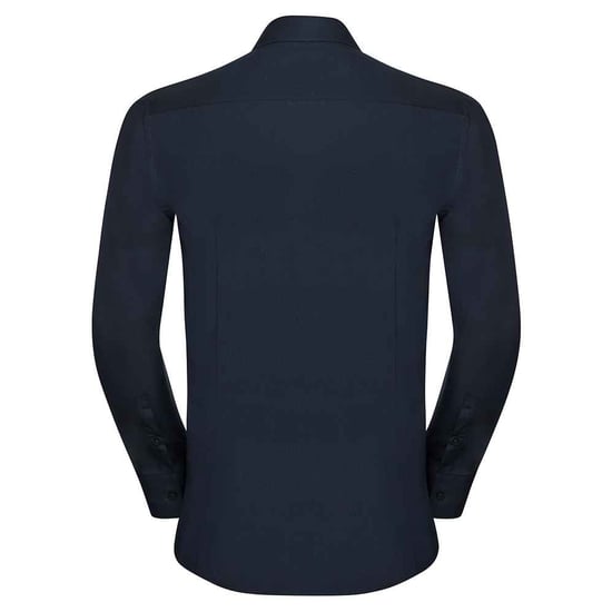 Russell Collection Heren Ultimate Stretch Slim Shirt met Lange Mouwen (Heldere marine) - Image 2