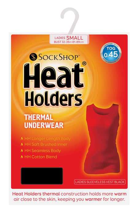 Heat Holders - Ladies Cotton Thermal Underwear Sleeveless Vest - Image 2