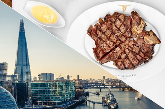 View from The Shard & Dining at Marco Pierre White London Steakhouse Co (eVoucher)