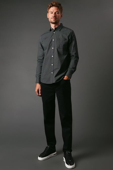 Micro Floral Print Long Sleeve Shirt - Image 4