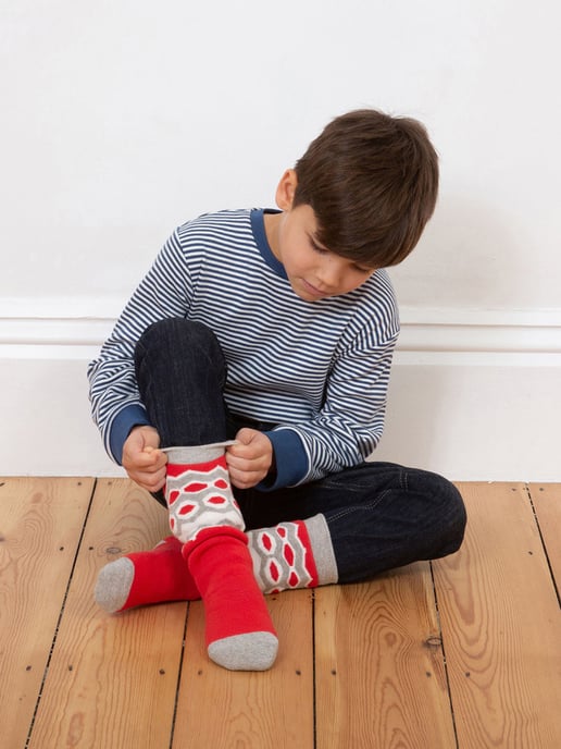 Kite Clothing Fair Isle Cosy Socks Red