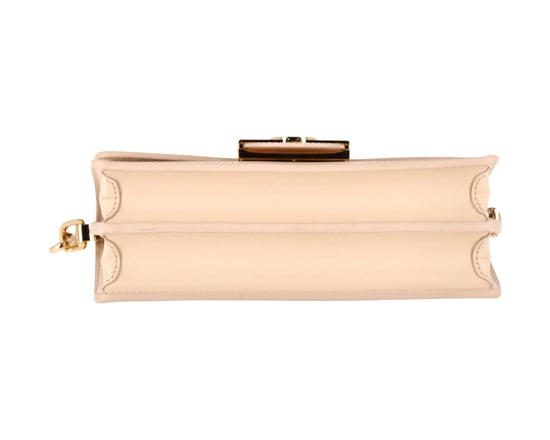 Louis Vuitton Dauphine East West Broderie Anglaise Handbag in Beige Calfskin Leather - Image 5