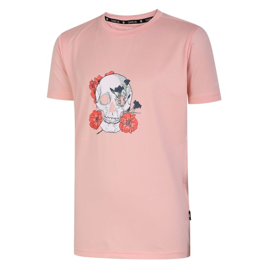 Dare 2B Childrens/Kids Amuse Skull T-Shirt (Apricot Blush Pink)