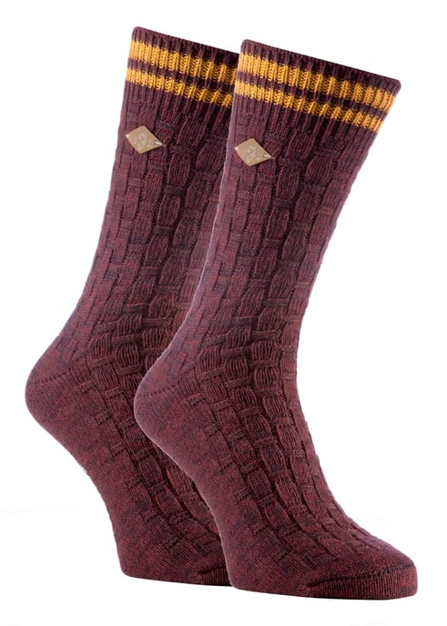 2 Pack Mens Thick Cotton Chunky Knitted Formal Boot Socks - Image 1