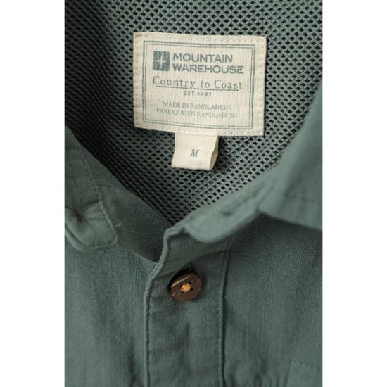 Mountain Warehouse Mens Coconut Slub Short-Sleeved Shirt (Green)