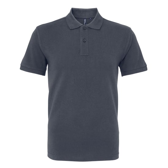Asquith & Fox Mens Organic Classic Fit Polo Shirt (Graphite) - Image 1