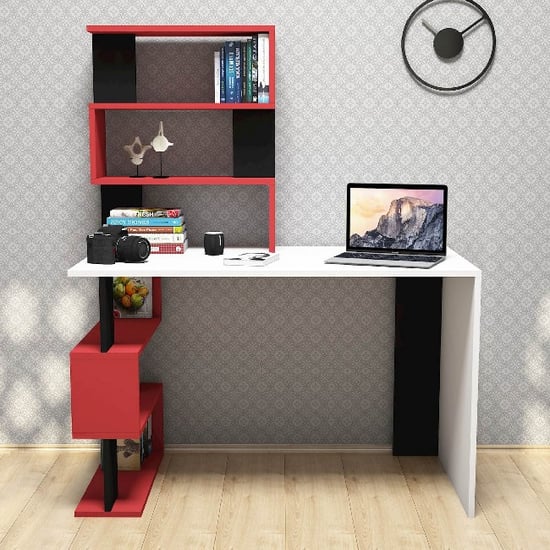 HOMEMANIA Snap Desk, in White, Red, Black