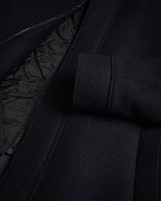 Ted Baker Ederson Mens Wool Blend Funnel Neck Coat - Image 2