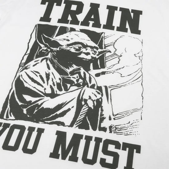 Star Wars Mens Train You Must Yoda T-Shirt (White/Black)