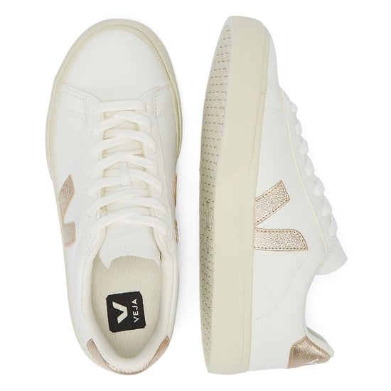 Veja Campo Platine Women's White/Gold Trainers - Image 6