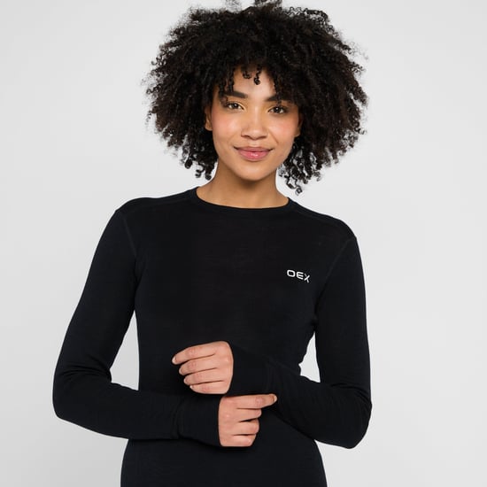 OEX Women's Kelso Merino Long Sleeve Baselayer Top with Thumb Holes