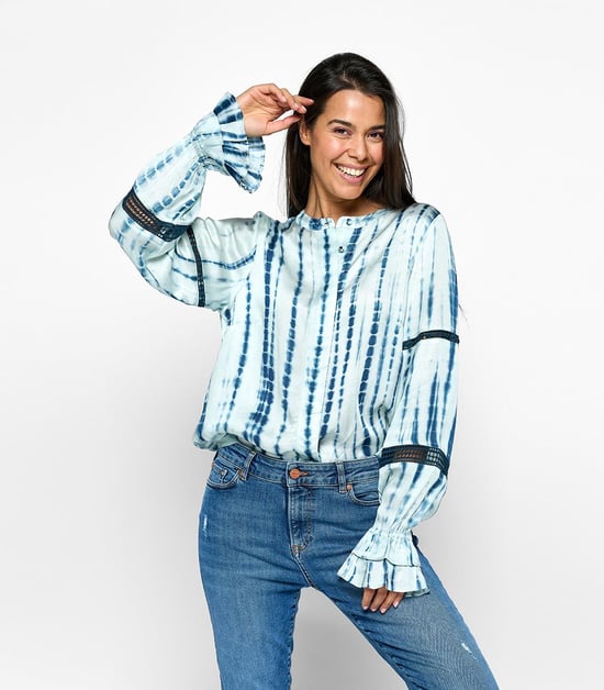 Caroline Tensen Montana Print Blouse Navy