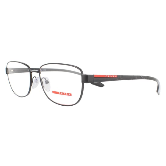 Prada Sport Rectangular Black Rubber Mens Glasses Frames
