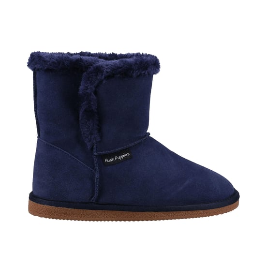 Hush Puppies Womens/Ladies Ashleigh Suede Slipper Boots (Navy) - Image 3