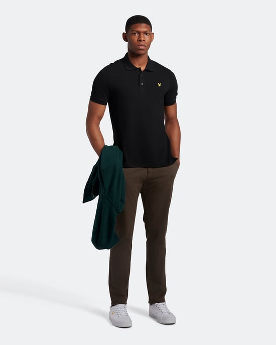 Lyle & Scott Gewoon poloshirt in Zwart - Image 3