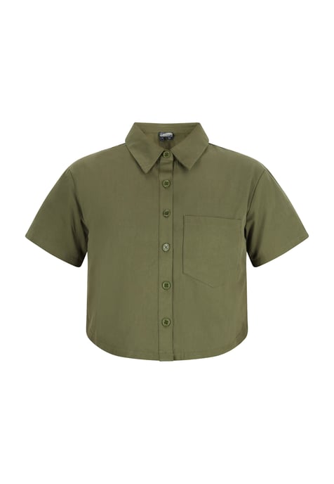 Dreimaster Blouse Dames olijf - Image 1