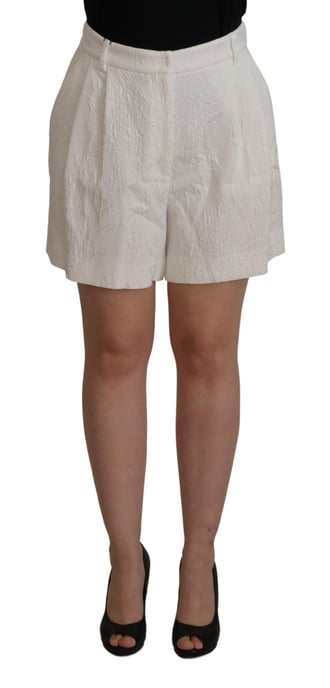 Dolce & Gabbana White High Waist Culotte Cotton Women's Shorts - Image 1