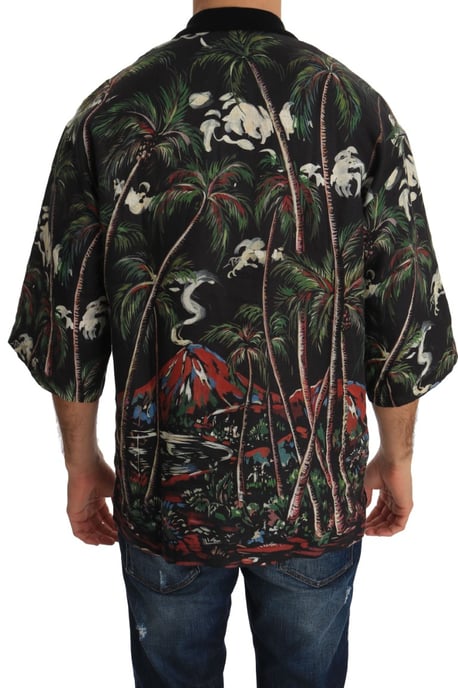 Dolce & Gabbana Black Volcano Sicilien T-shirt med kort ärm - Image 2