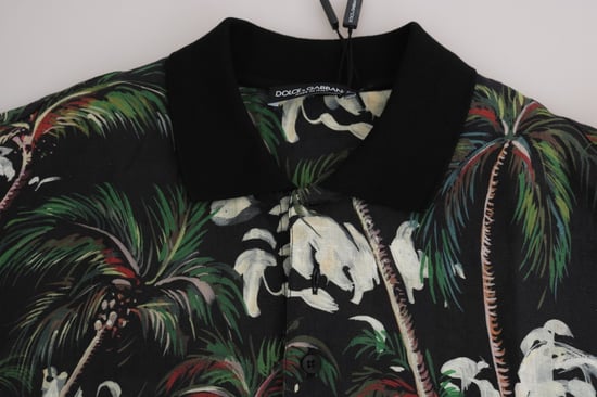Dolce & Gabbana Black Volcano Sicilien T-shirt med kort ärm - Image 5