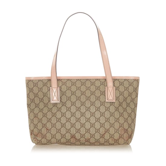 Vintage Gucci GG Supreme Tote Bag Brown - Image 3