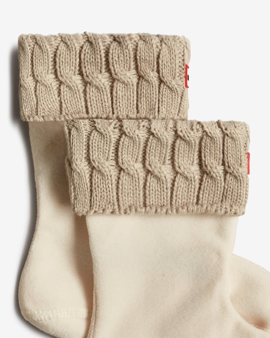 Hunter Unisex Recycled 6 Stitch Cable Short Boot Sock - Image 3