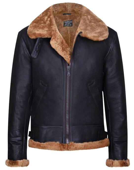 Mens B3 Aviator Real Sheepskin Leather Flying Jacket-Oxford - Image 1