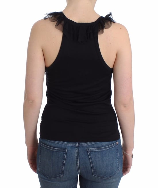 Galliano Black sequin embellished top