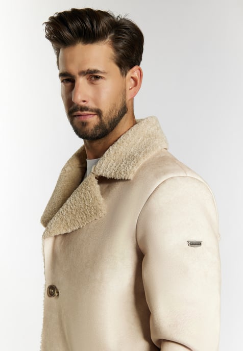 Dreimaster Tussenjas van imitatiebont Heren Crèmebeige - Image 5