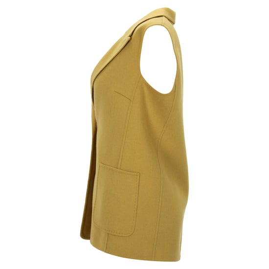 Max Mara Dubbelzijdig Vest in Gele Wol - Image 2