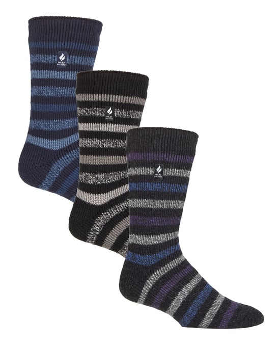 HEAT HOLDERS - 3 Pack Multipack Isolerade termosockor för herrar för vintern - Plain H&T - Image 1