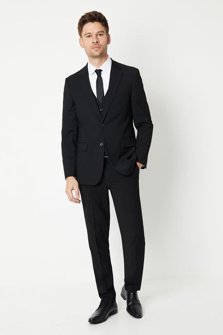 Skinny Fit Black Essential Suit Trousers - Image 1