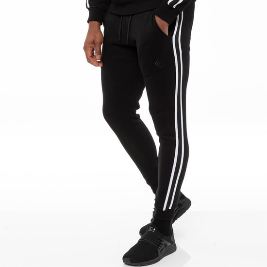 Herr svart träningsoverall joggers| Enzo Designer Menswear - Image 3