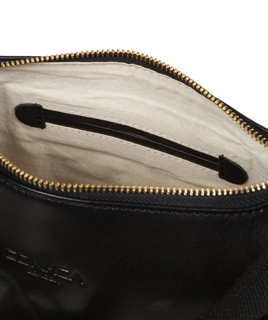 Little Kristin' Black Leather Shoulder Bag