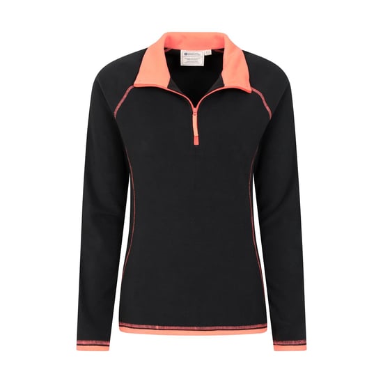 Mountain Warehouse Dames/Dames Montana Half Zip Fleece Top (Jet Zwart) - Image 3