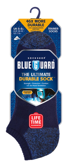 Quarter Indestructible Work Socks | Blueguard | Ankle Work Socks with Heavy Duty Reinforced Heel & Toe - Navy - Image 2