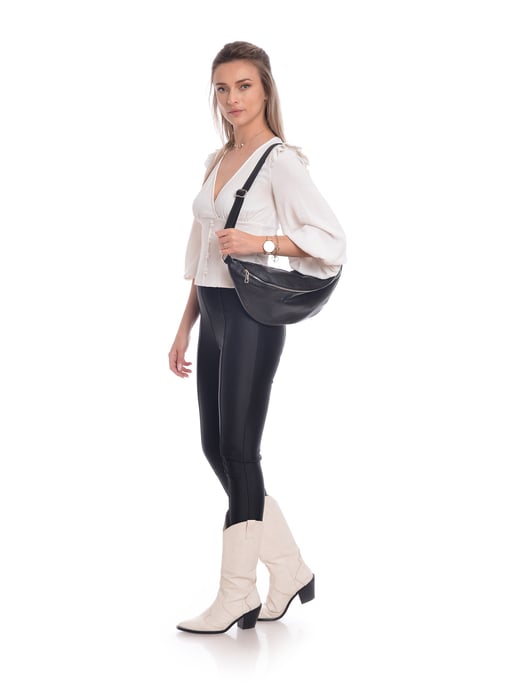 Isabella Rhea SS22 IR 1771T Black Leather Bag - Image 5