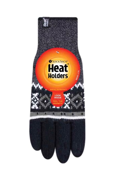 Heat Holders - Nordic Fleece gevoerde herenhandschoenen - Zwart (Karlstad) - Image 2