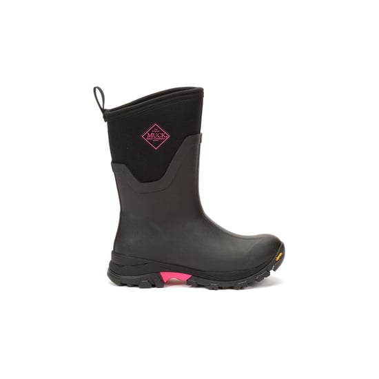 Muck Laarzen Arctic Ice Mid AGAT Rubber Zwart/Hot Roze Wellington Laarzen - Image 5