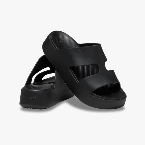 209409-001 GETAWAY PLATFORM H-STRAP Womens Sliders Black - Image 2
