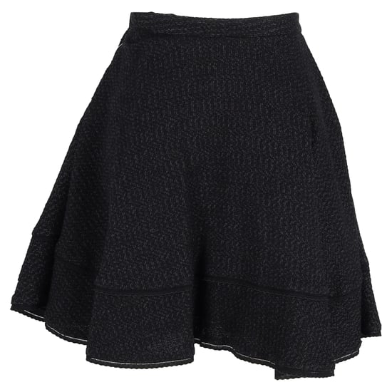 Red Valentino Tweed A-Line Skirt in Black Wool - Image 3