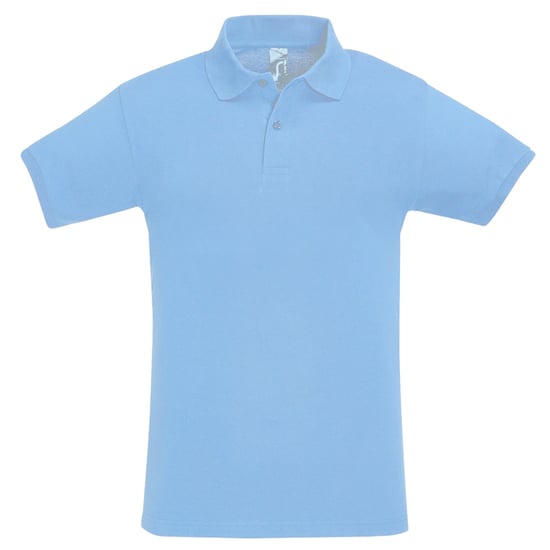 SOLS Heren Perfect Pique Korte Mouw Poloshirt (Hemelsblauw) - Image 2