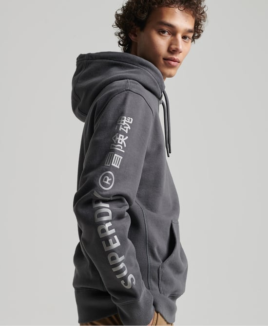 Superdry Womens Code Linear Loose Overhead Hoodie