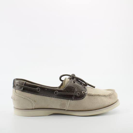 Timberland Classic Boat Shoes Off White Leather Womens Lace Up Shoes A1C2S - Image 1