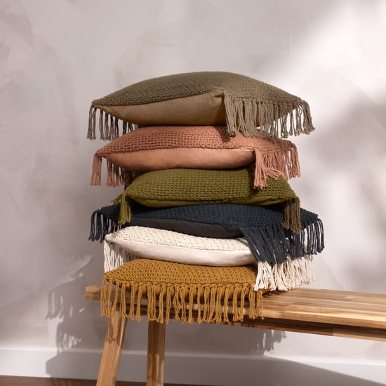 Yard Nimble Knitted Feather Filled Cushion